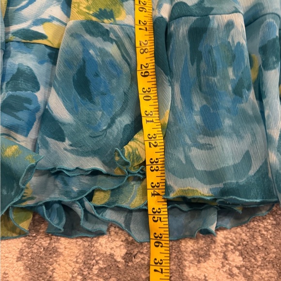 Ruby Rd. Floral Blue and Green Women's Skirt - Picture 6 of 6